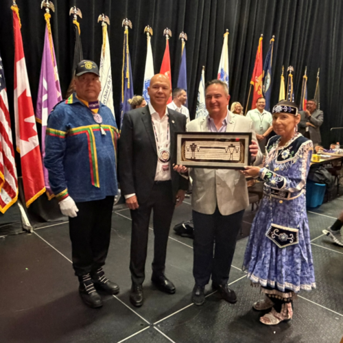 Borrello honors Seneca Nation councilwoman at Seneca Nation Veterans Powwow